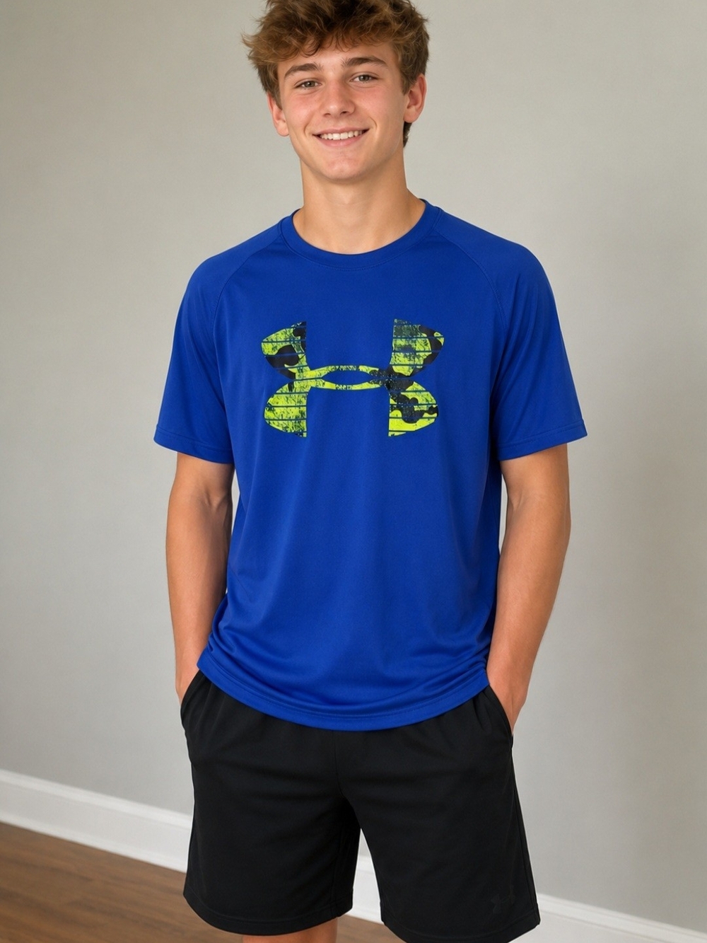 Under Armour Royal Blue Short Sleeve Graphic Logo Tee